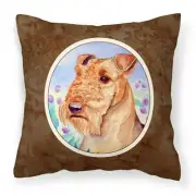 Carolines Treasures 7007PW1414 Airedale Terrier in Flowers Fabric Decorative ...