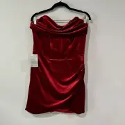 Bardot Claudette Strapless Stretch Velvet Minidress Size 8