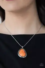 Canyon Oasis - Orange - Paparazzi Accessories Necklace