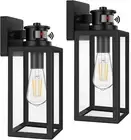 2-Pack Motion Sensor Outdoor Lights, Upgrade Dusk to Dawn Wall Mount Light Fi...