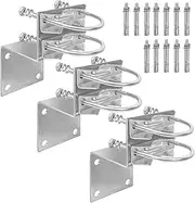 XRDS-RF Antenna Pole Mount Kits, Antenna Pole Mount Bracket with Double U-Bolts Clamp V Jaw Bracket for Outside Home Antenna Pole Holder （3 Sets）