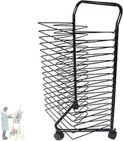 Art Drying Rack for Classroom,16 Shelves Mobile Cart for Painting Paper Craft Paint Artwork Wire Rack Storage,Home and Art School Drying Rack