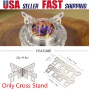 Titanium Alcohol Stove Rack Cross Stand Outdoor Camping Stove Stand Support O6V3