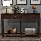 For Living Room Console Sofa Table w/2 Drawers, Bottom Shelf - Easy Assembly