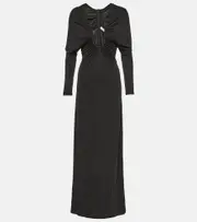 [Christopher Esber] Christopher Esber Arced Dolman maxi dress AU 6 black
