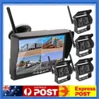 7" Digital Wireless Split Monitor BSD Truck 4x Backup Cameras Rear View Reverse
