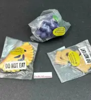 American Girl Addy Food from Lunch Pail II~Grapes~Meat Pie~LOVE Cookie NIP shown
