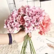 1 Bunch Artificial Hydrangea Colorful Silk Flowers Bridal Bouquet Wedding Decor