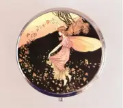 Fairy Tale Autumn Leaves Pill Box Case Pillbox Holder Trinket Travel Storybook