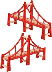2pcs Train Bridge Double Suspension Toy Trains Accessories for Boys and Girls