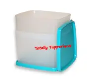 Tupperware 2 Square Round Keepers 30 oz. & 16 oz. Containers Set Blue NEW