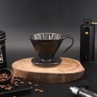 在飛比找momo購物網優惠-【日本三洋 CAFEC】花瓣濾杯 霧黑限量版1-2人(花瓣形