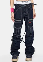 [Tripp NYC] Denim Rough Ready Bondage Pants