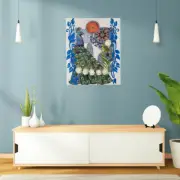 Peacock Decoupage 3D floral Acrylic On Canvas Painting & Mix Media Hand-Painted