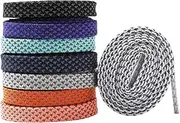 [VALICLUD] Shoe Tie Strings 8pcs Reflective Shoelaces Match Your Style for Canvas Casual Sports Athletic Shoes Random