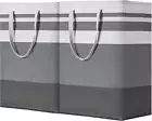 2 Pack Large Laundry Basket,Waterproof Freestanding Laundry Hamper,Collapsible C