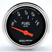 Autometer Designer Black Fuel Level Gauge Electric - 73 - 10 Ohm, 2 1/16 Inch, Short Sweep, AU1423