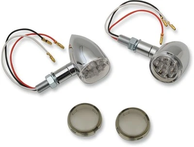DS LED Mini Deuce Marker Lights Chrome Clear/Smoke/Red