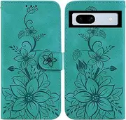 Compatible with Google Pixel 6 Pro 5G Flip Kickstand Cover,Compatible with Google Pixel 6 Pro 5G Card Slot Wallet Case Green