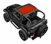 SpiderWebShade Mesh Bikini Top-Red, for Jeep TJ; SWS-SHDKNI-01-TJ-RED
