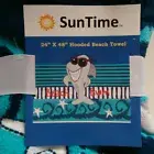 Children's Kids Boys Girls Summer Bath Pool Beach Hooded Towel "Shark Beach Bun"
