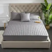 Cotton Quilted Mattress Cover Washable Mattress Protector Soft Anti-Mite Mattres