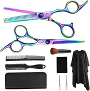 minkissy 1 Set Hairdressing Scissors Set Men Barber Thinning Grooming Styling Kit Professional Hairstylist Straight Tools Stainless Steel