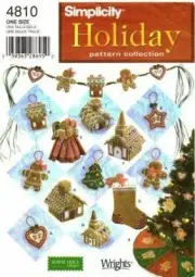 Simplicity Sewing Pattern 4810 Holiday Christmas Decorations Stocking UC