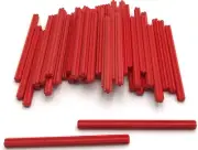 Lego 50 New Red Technic Axles 8L Pieces