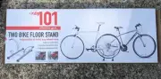 Two Bike Floor Stand - Delta 101 - No Drilling Needed - Holds Any Wheel Size NEW