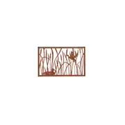 Rusted Mild Steel Swamp Wall Art Small Home/Garden Ornament Display Decor