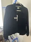 Lacoste Jacket Womens 38 Blue Button Up Collared Pockets Mid Length Cotton
