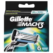 Gillette Mach3 Razor Blades for Mens, 1er Pack (1 x 6 Piece)