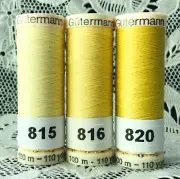 3 NEW different Yellow colors GUTERMANN 100% polyester thread 110 yard spools