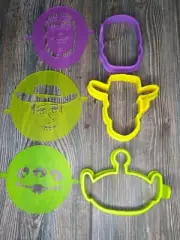 PAMPERED CHEF Pancake Mold Stencil Set TOY STORY 4 Disney Pixar Woody Buzz Alien