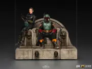 IRON STUDIOS Star Wars Book of Boba Fett & Fennec Shand on Throne DELUXE Statue