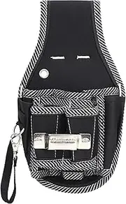 Multifunction Tool Waist Bag Portable for Electricians Fishing Outdoor Workers Black 600D Polyester