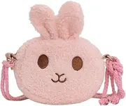 [EWOECUI] Plush Children's Bag Girls Children's Shoulder Bag Girls Handbag Shoulder Bag Plush Purse Children's Bag