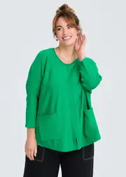 [TS] Taking Shape Pocket Batwing Natural Knit Jumper Size 20 in Island Green, Viscose - Plus Size Women's Clothing Island Green