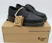 Dr. Martens Vegan 1461 Felix Rub Off Oxford Shoes Black - Size 7 Mens / 8 Womens