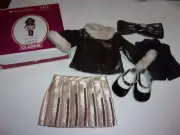 AMERICAN GIRL DOLL CLAUDIE SPARKLY SKIRT AND FUR TRIM OUTFIT NIB