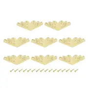 Metal Box Corner Protectors Edge Guard Protector 27 x 27 x 13mm Gold Tone 8pcs