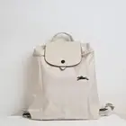 Longchamp Le Preage Original LightBeige Leather Backpack Folding Bag 33×28×10