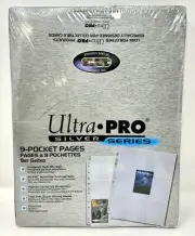 ULTRA PRO Silver 9-POCKET 100 Pages for Standard Size Cards NEW Sealed Box