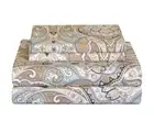 Bedding 3 Pieces Twin 100% Cotton Percale Sheets- Printed Bed Sheet & Pillowc...