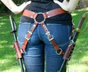 Medieval Cosplay Costume Sword Holder Belt Warrior Strap Scabbard Sword Holder