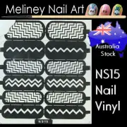 NS15 Chevron Nail Vinyl Sticker decoration Stencil Vinyls Art Pattern zip zag