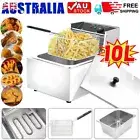 10L Commercial Electric Deep Fryer Chips Fried Chicken Cooker Stainless Steel AU