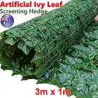 3M Artificial Hedge Ivy Leaf Garden Fence Wall Privacy Balcony Screening Trellis