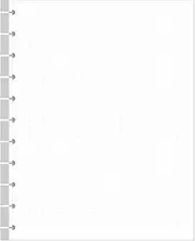 A4 TUL Discbound Dotted Refill Paper, 11-Disc Dot Grid Filler Paper, 100Sheets / 200Pages, 100gsm White Paper, 8.5'' x 11''